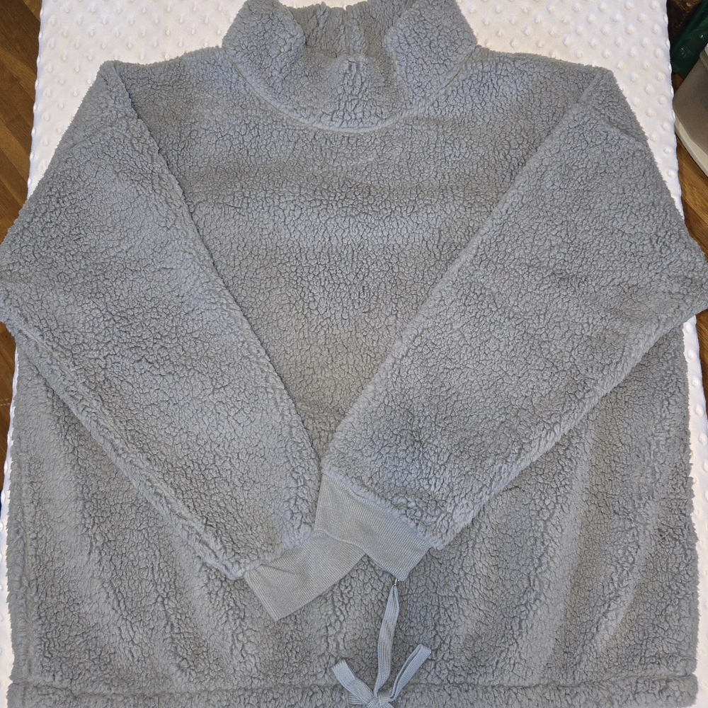 Koolaburra By Ugg Womens Grey Sherpa Long Sleeve Pullover Jacket Size XL